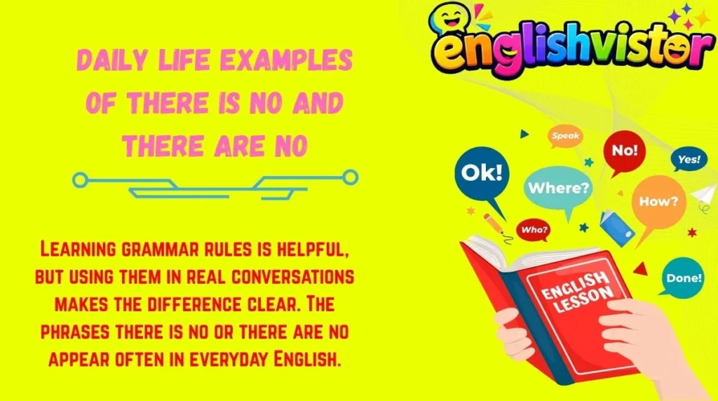 Daily Life Examples of There Is No and There Are No