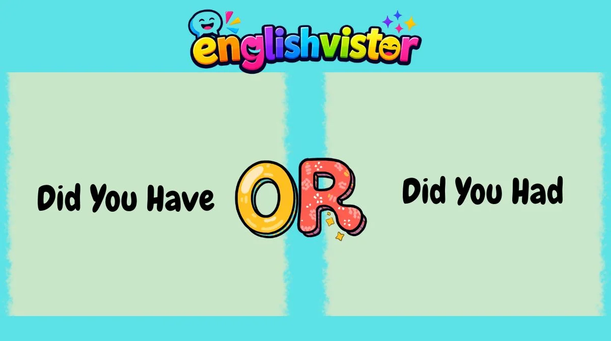 Did You Have or Did You Had