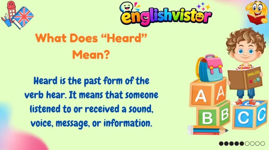 What Does “Heard” Mean?