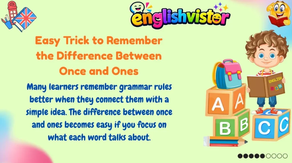 Easy Trick to Remember the Difference Between Once and Ones