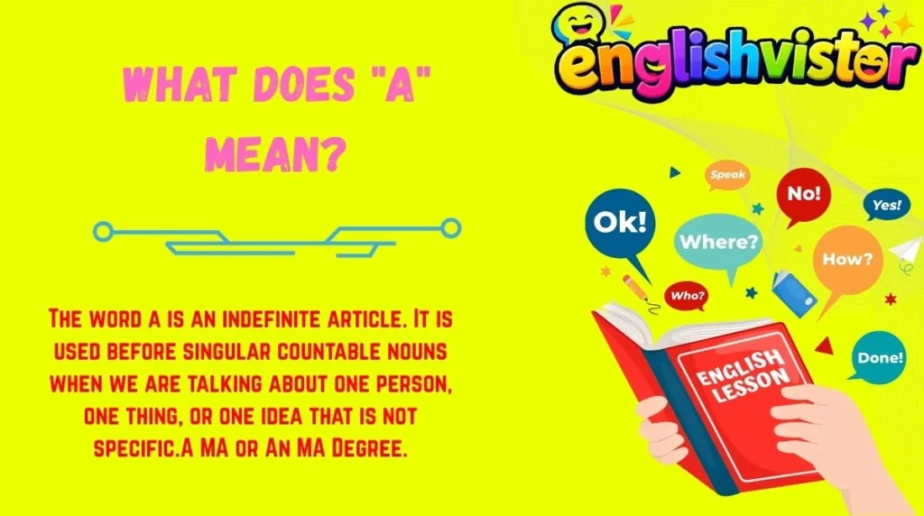 What Does "A" Mean?