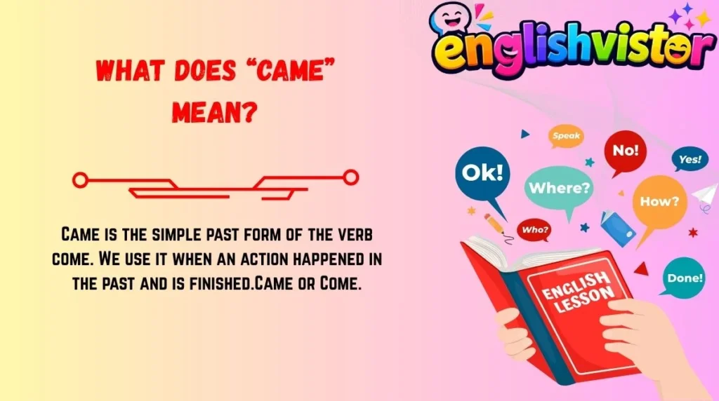 What Does “Came” Mean?