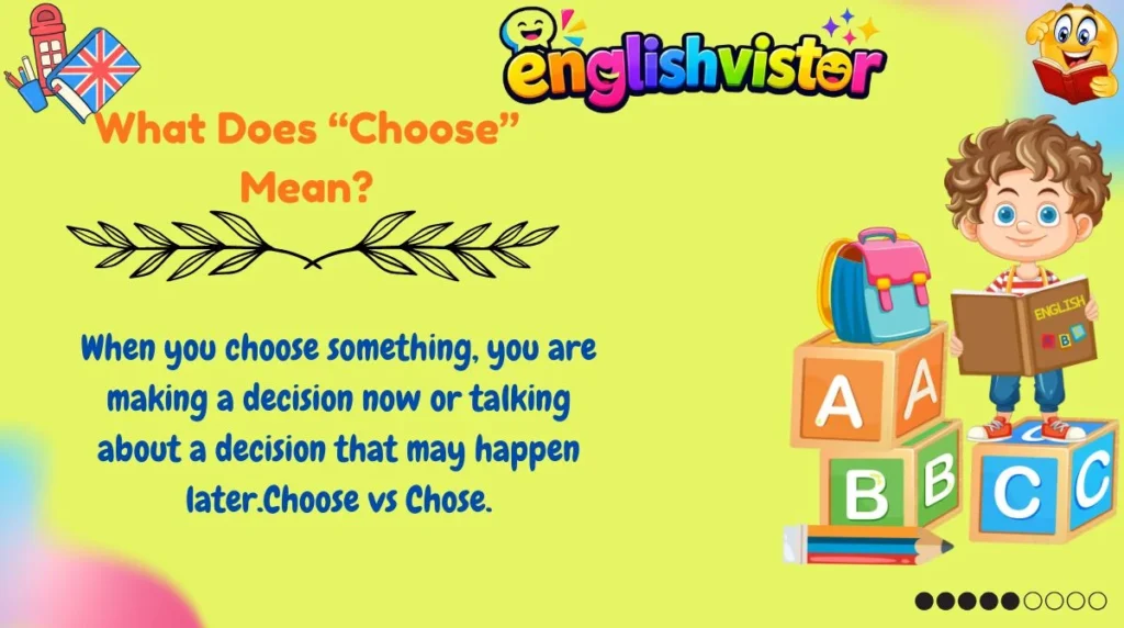 What Does “Choose” Mean?
