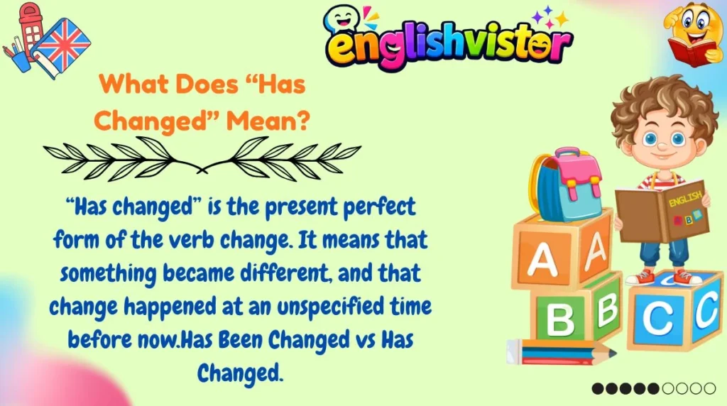 What Does “Has Changed” Mean?
