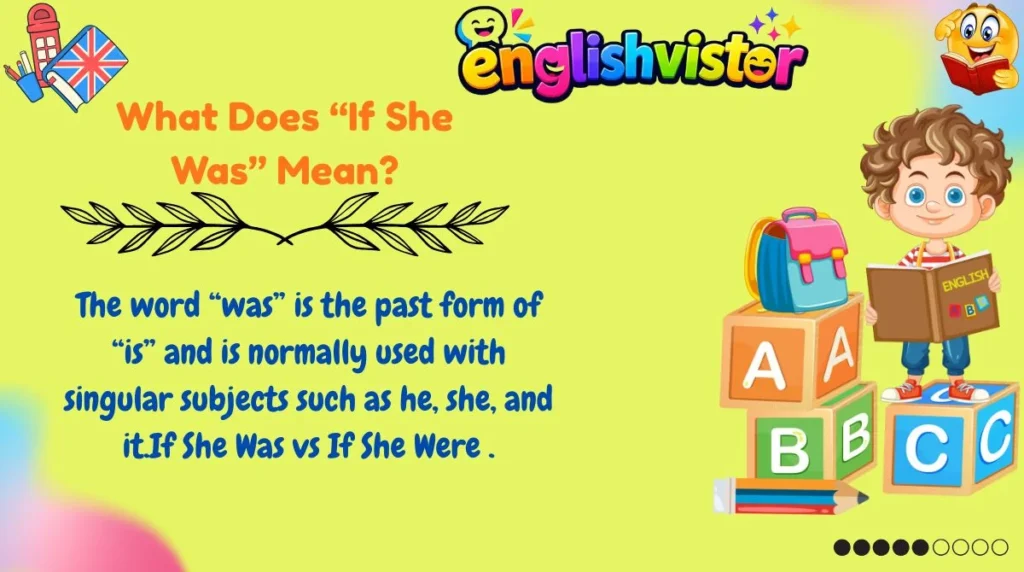 What Does “If She Was” Mean?