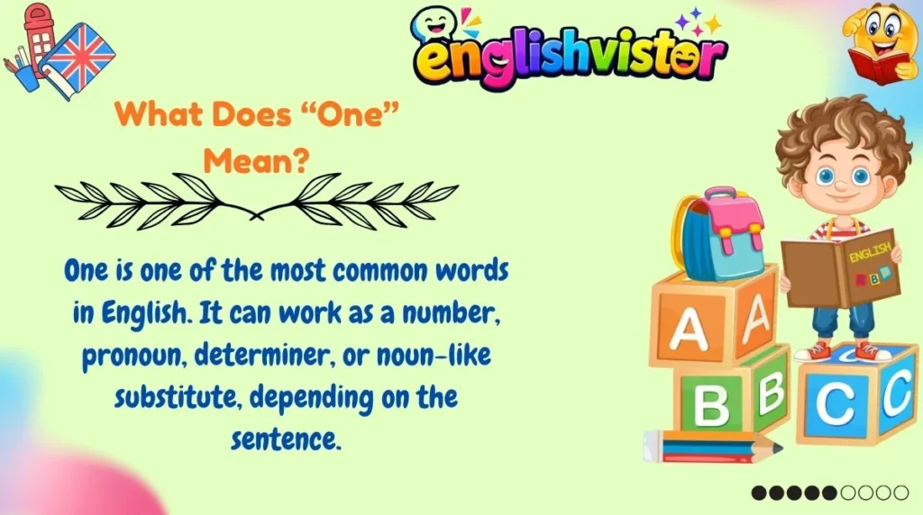 What Does “One” Mean?
