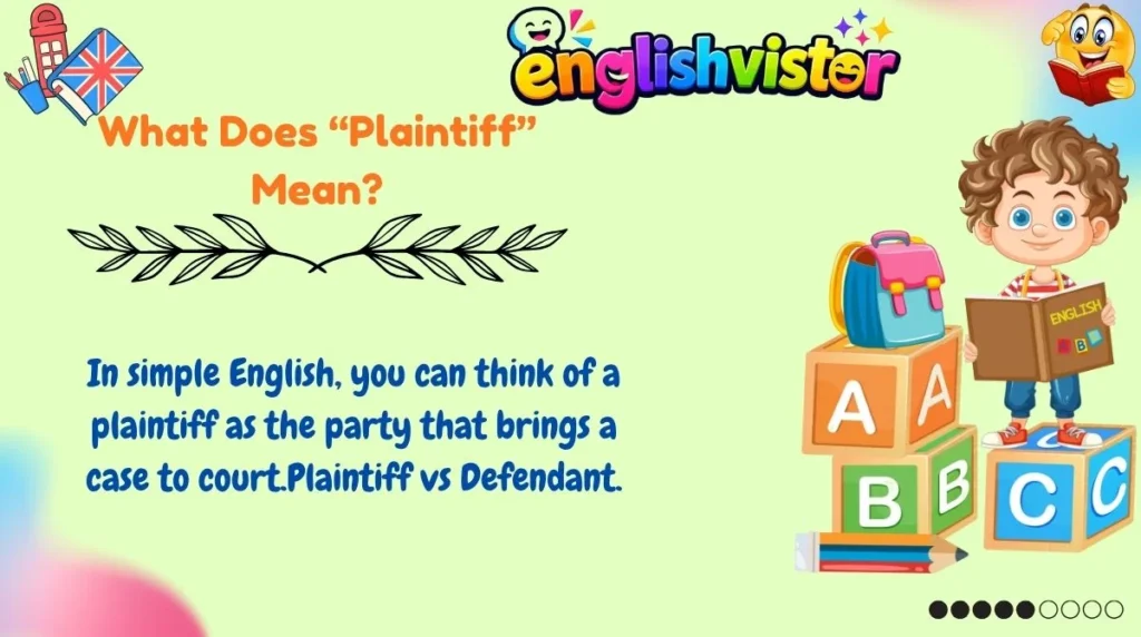 What Does “Plaintiff” Mean?
