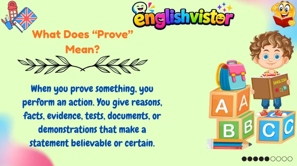 What Does “Prove” Mean?
