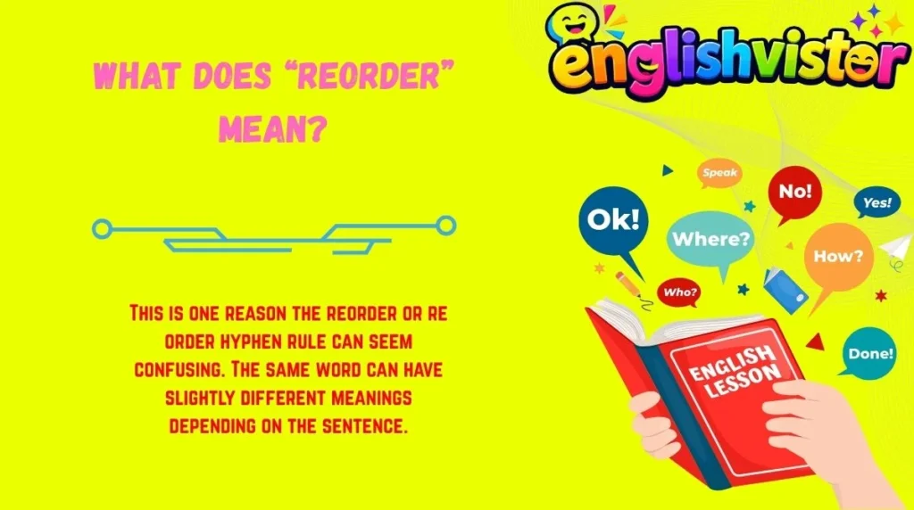 What Does “Reorder” Mean?