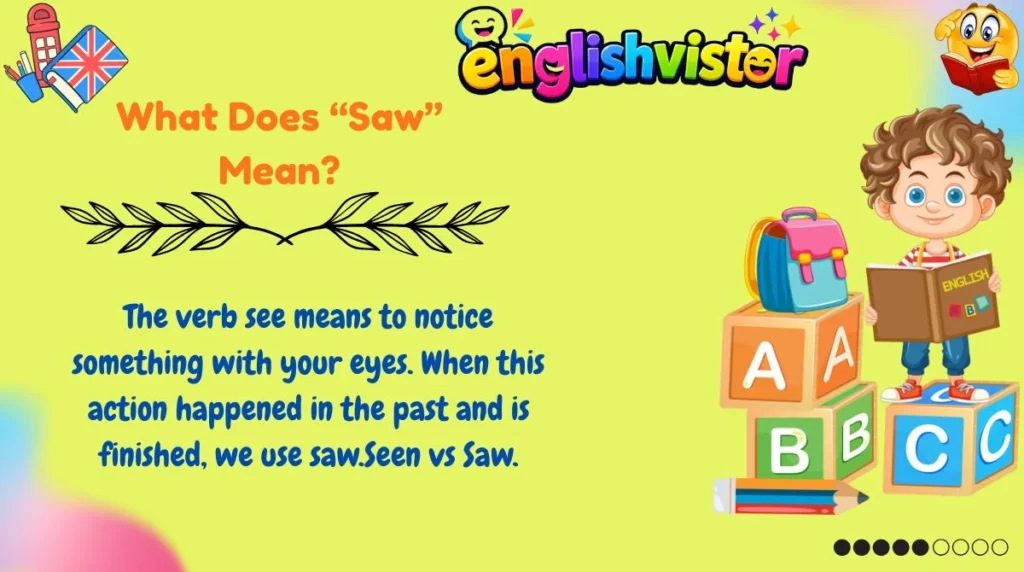 What Does “Saw” Mean?
