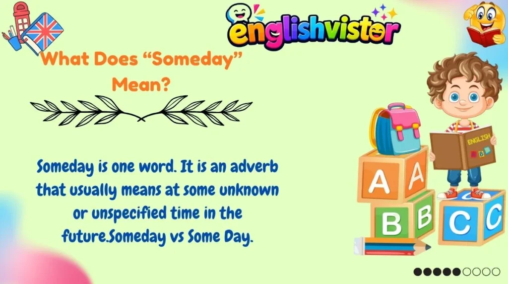 What Does “Someday” Mean?
