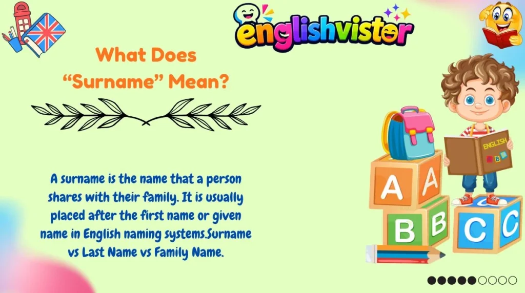 What Does “Surname” Mean?