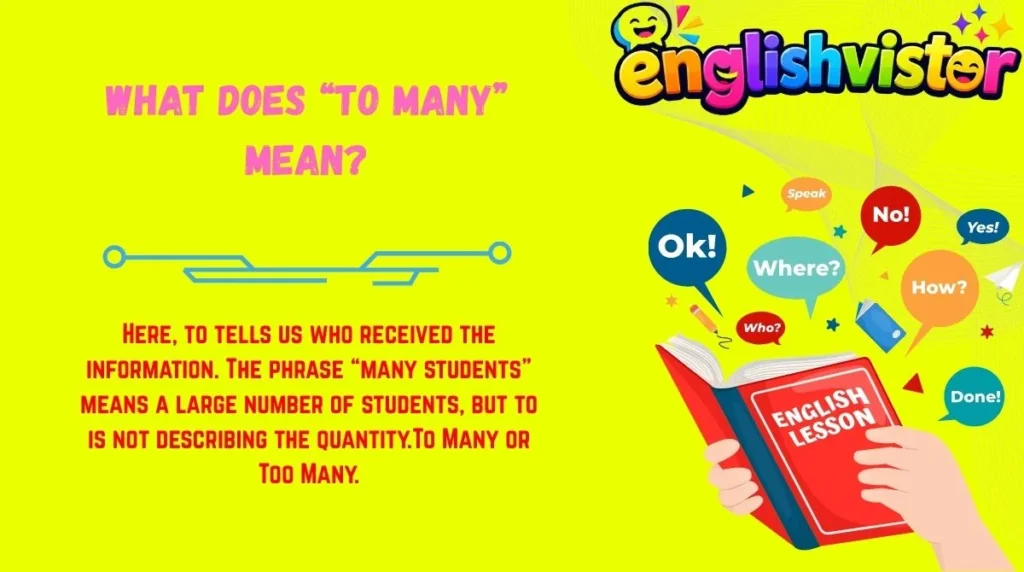 What Does “To Many” Mean?