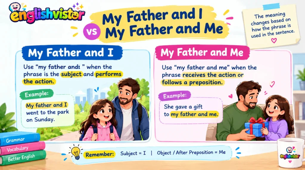 “My Father and I” and “My Father and Me”