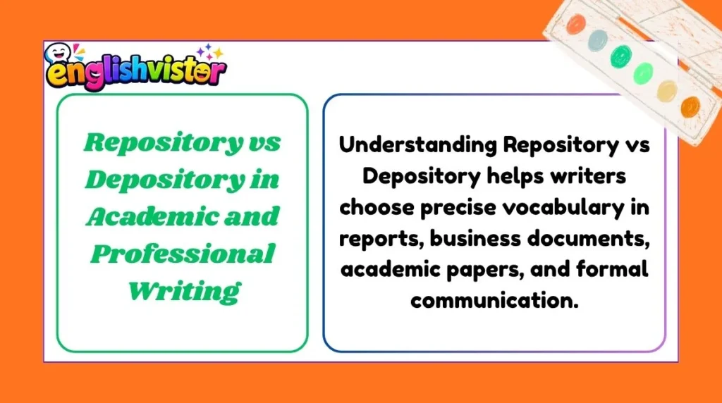 Repository vs Depository in Academic and Professional Writing
