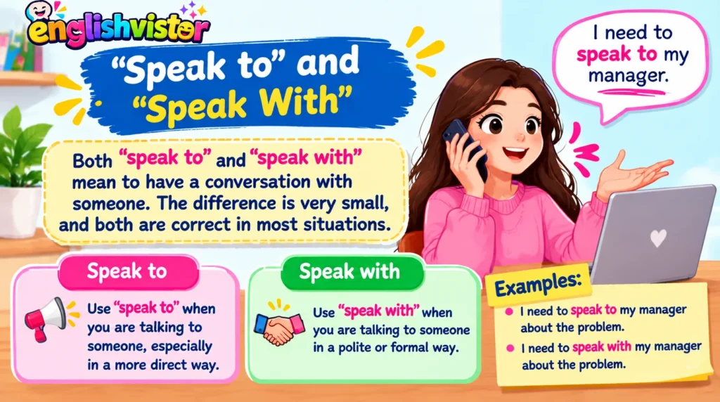 “Speak to” and “Speak With” 