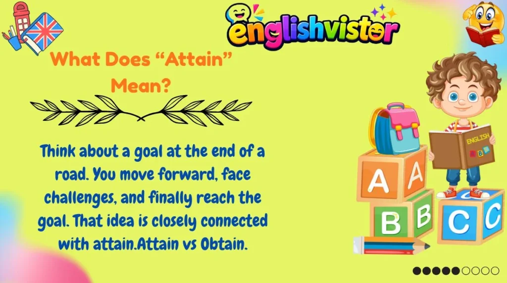 What Does “Attain” Mean?

