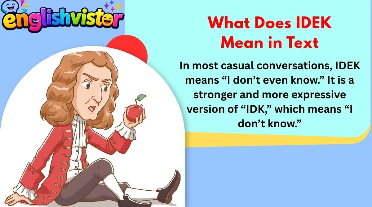 What Does IDEK Mean in Text