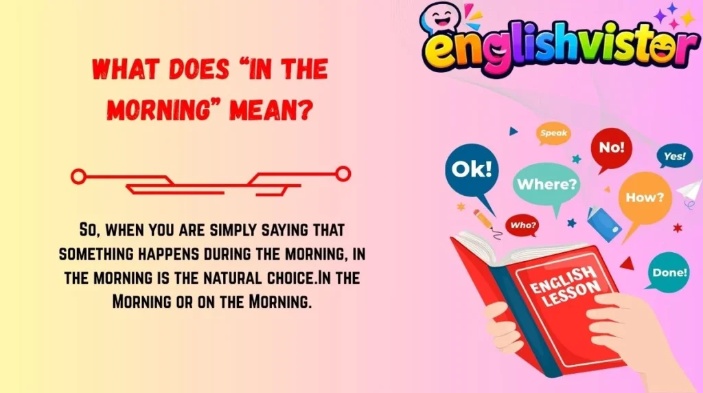 What Does “In the Morning” Mean?
