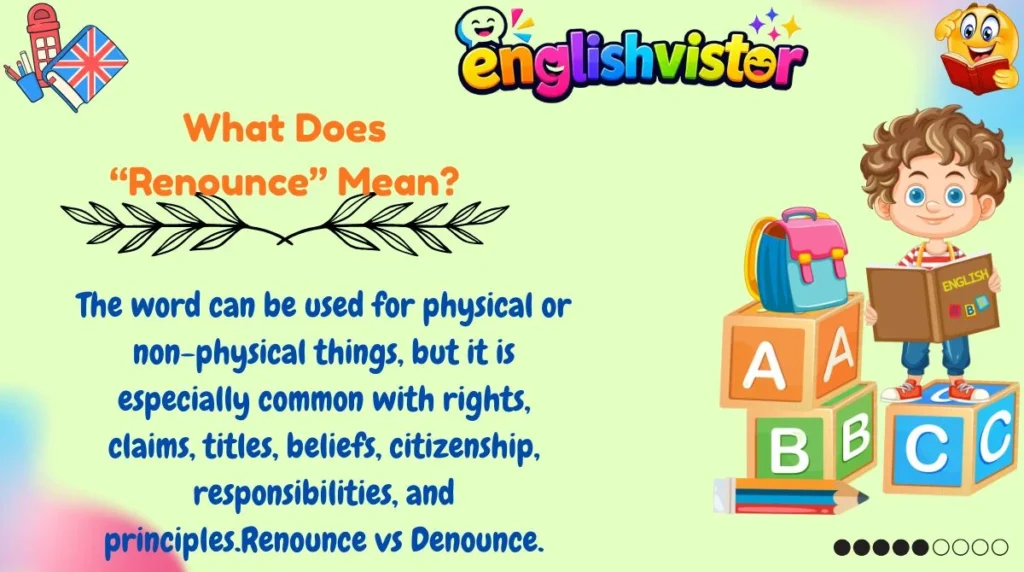 What Does “Renounce” Mean?
