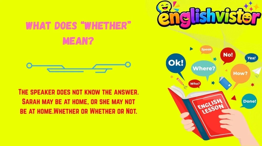 What Does “Whether” Mean?