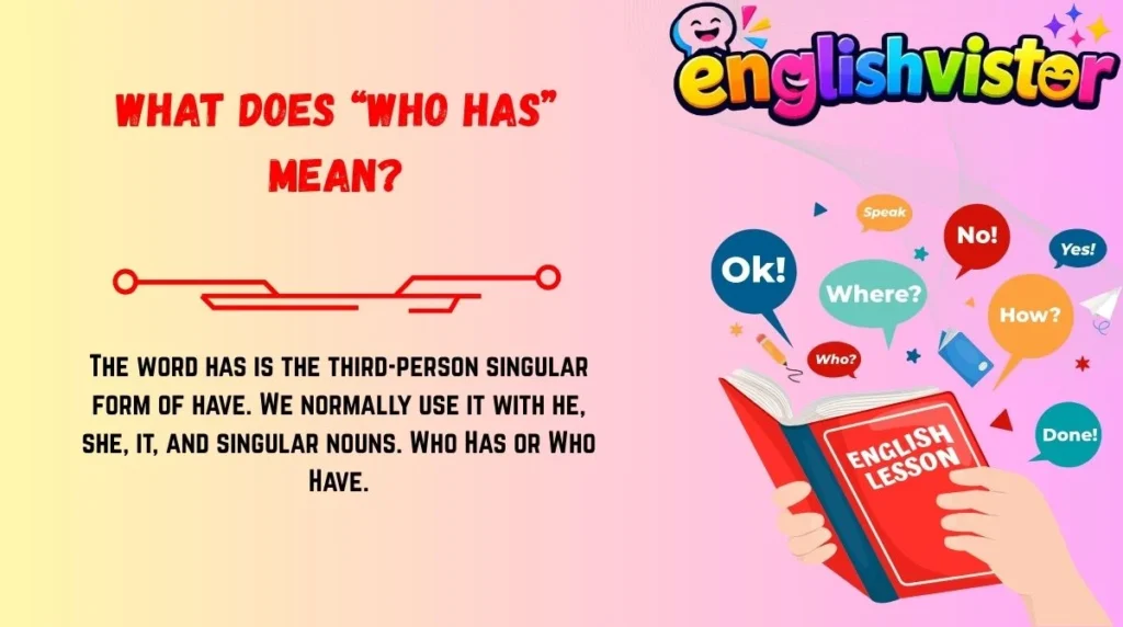 What Does “Who Has” Mean?
