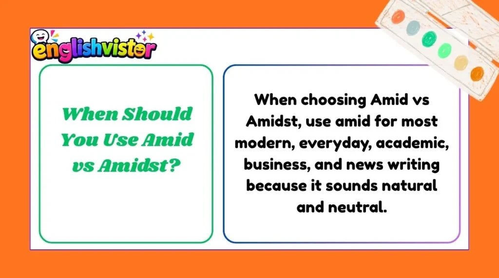 When Should You Use Amid vs Amidst?