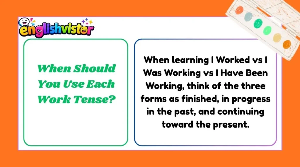 When Should You Use Each Work Tense?
